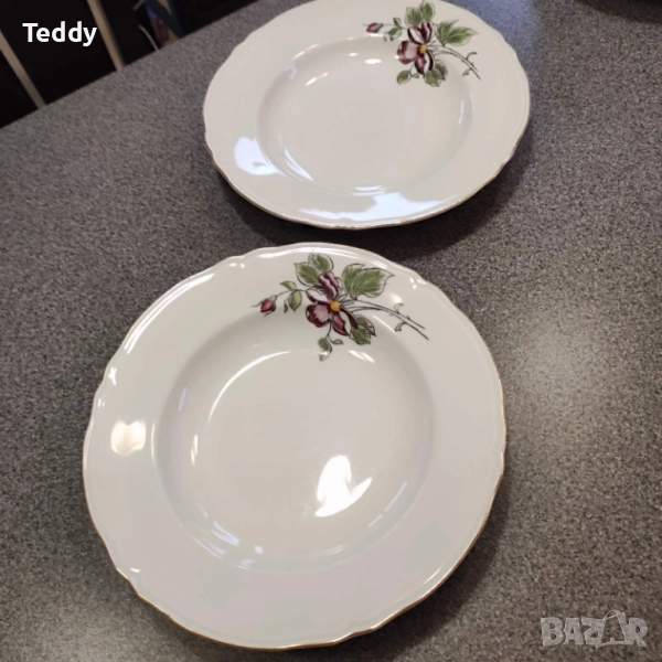 Ретро чинии, стар български порцелан, снимка 1