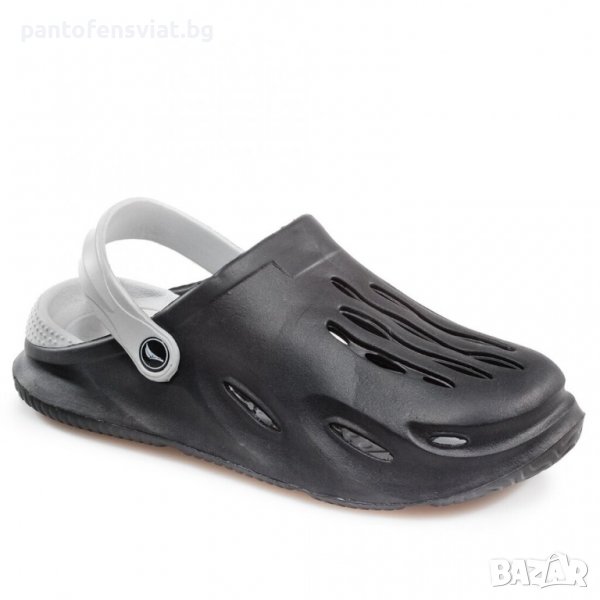 Мъжки чехли тип крокс GRAND ATTACK черен/сив 40/45, снимка 1