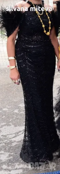Дълга рокля с пайети, снимка 1
