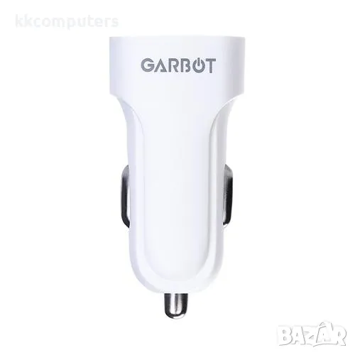 12V Зарядно за автомобил GARBOT / 2.1A-10W /2USB /Бял/ Баркод : 456132, снимка 1