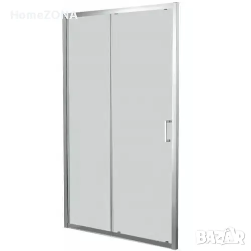 Параван за баня ELITE R, 100-120х190 см, прозрачно стъкло, хром, снимка 1