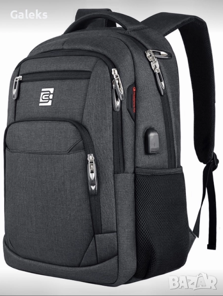 Елегантна, модерна и стилна мъжка офис чанта за лаптоп /Черна естествена кожа!, снимка 1