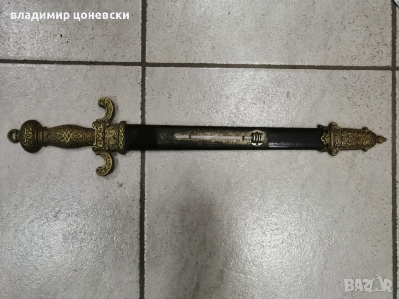 Стар кинжал-термометър,нож,кама,кортик, снимка 1