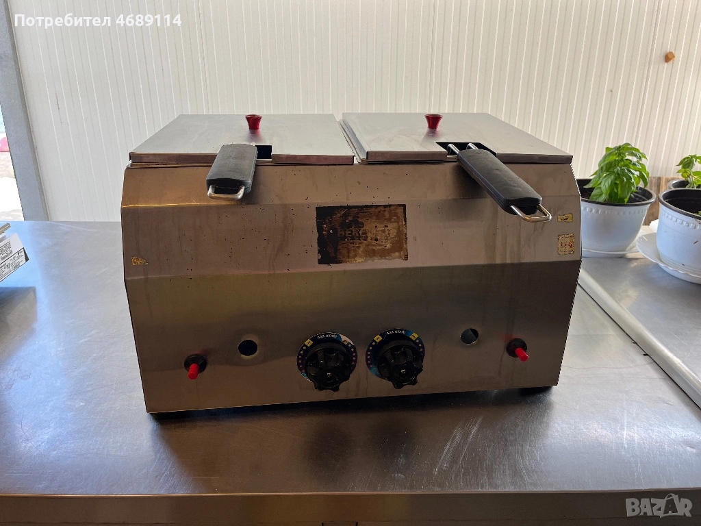 Газов двоен фритюрник използван, снимка 1