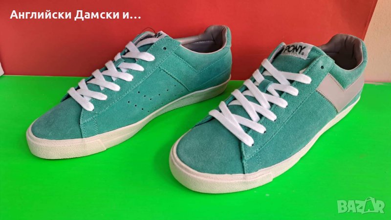 Английски мъжки естествен велур кецове-PONY, снимка 1