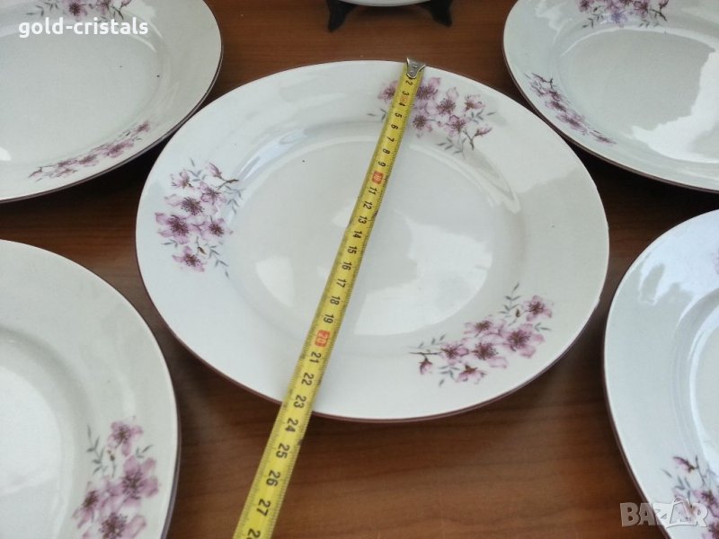 Стар български порцелан чинии плитки, снимка 1