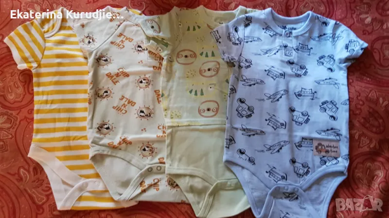 Лот бодита с къс ръкав 86 см, снимка 1