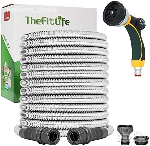 Нов Градински маркуч 15 метра + пистолет 8 вида струя поливане градина, снимка 1