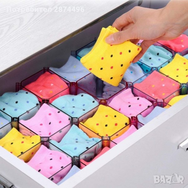 2037 Акрилен органайзер за чекмеджета с 6 отделения, снимка 1