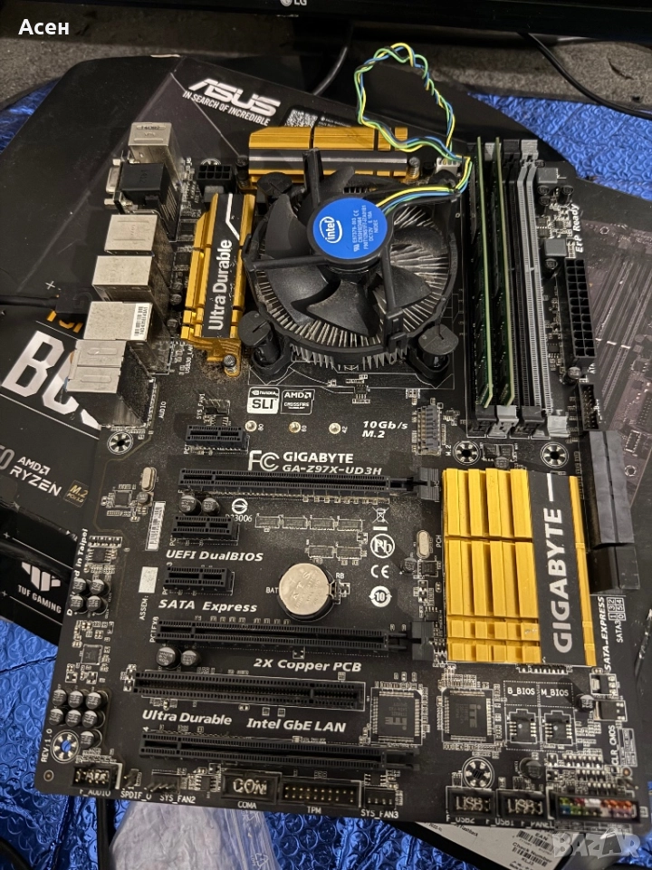 Дънна платка Gigabyte GA-Z97X-UD3H-BK 1150 и Процесор Intel Core i7-4790  И рам 16 гб, снимка 1