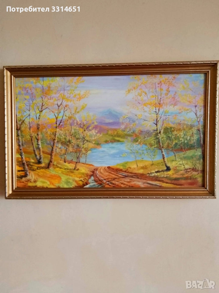 Маслена живопис - прекрасна стара картина , снимка 1