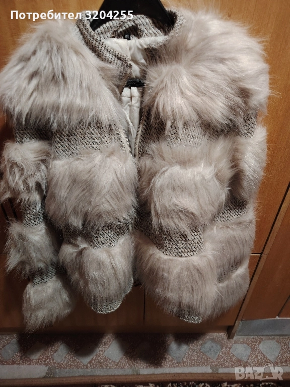 Актуално зимно палто бежов цвят, снимка 1