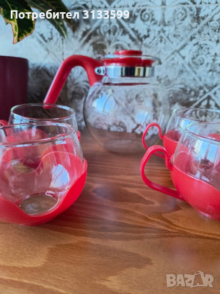 Кана и 5 чаши за кафе/чай на JENA GLAS, снимка 1