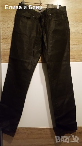 кожен панталон промазани дънки , снимка 1