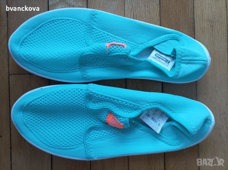 Плажни обувки, гуменки син/тюркоаз размер 36-37, снимка 1