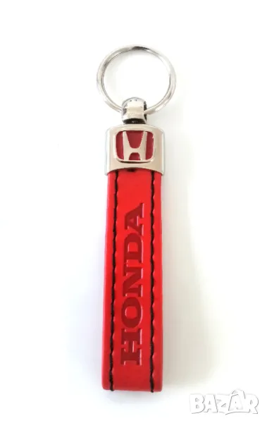 Автомобилен кожен ключодържател за Honda Хонда / Червен Цвят Стилни и Елегантни Аксесоари М2, снимка 1
