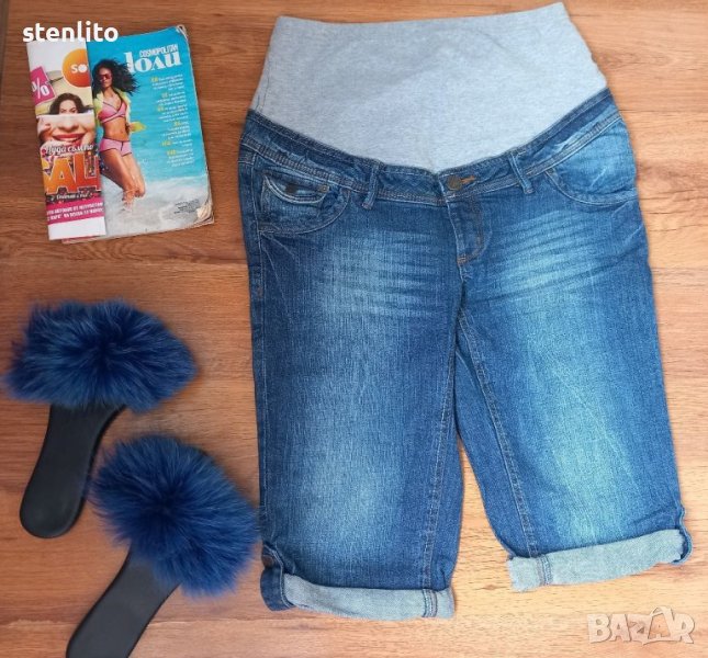 Къси дънки за бременни Yessica, снимка 1