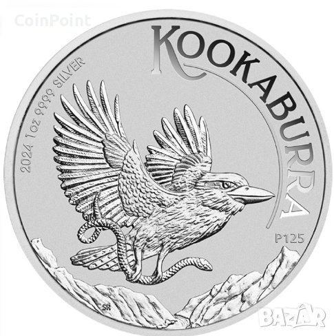 Сребърна монета Кукабура 1$ Австралия 2024 , снимка 1
