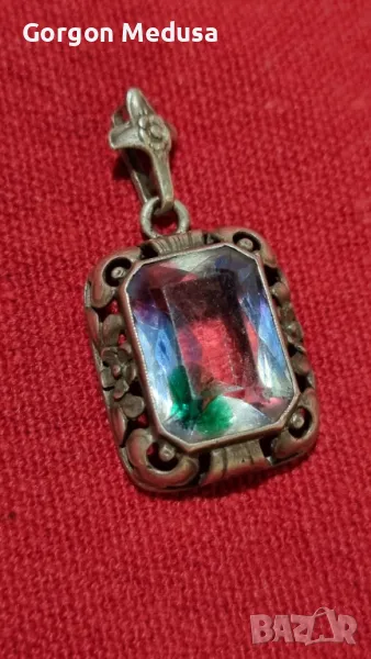 Антична голям арт деко висулка от немско сребро 835 проба, снимка 1