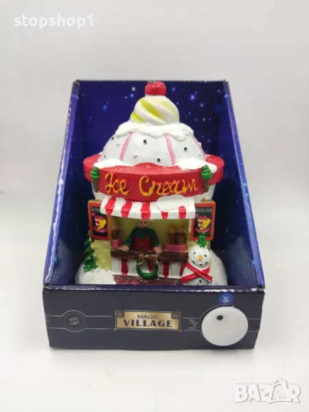 Magic Village лед коледна къща Christmas светеща ICE Cream , снимка 1