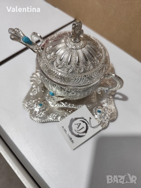 Захарница от метал и стъкло, Дубай, снимка 1