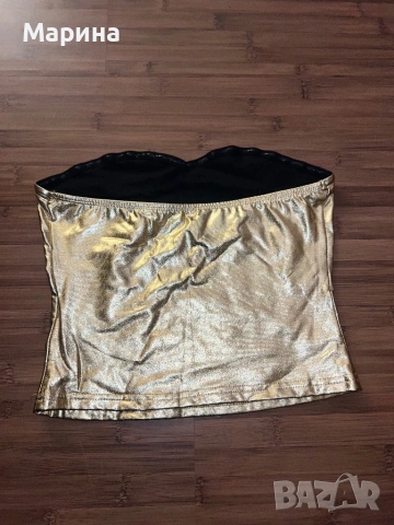 златна блуза за жени, снимка 2 - Ризи - 53540179