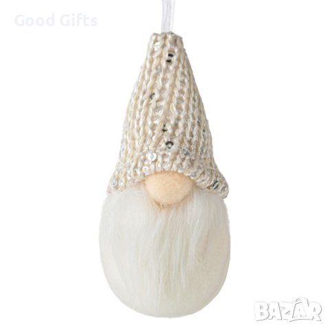 Коледна украса 5 Броя Коледен Бял гном с бяла брада, 11см, снимка 2 - Декорация за дома - 42698194