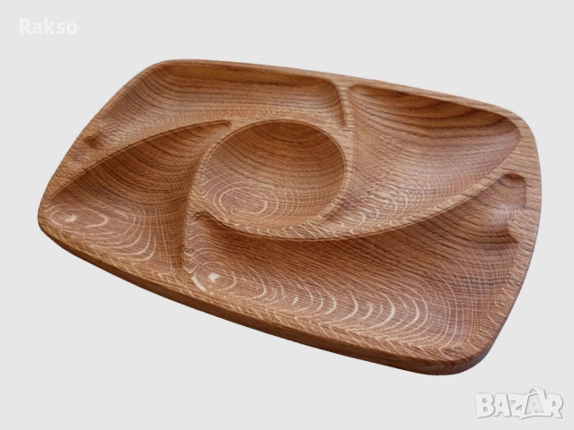 Кухненска 3Д дъска/плато за сервиране и рязане от дърво."Вир".