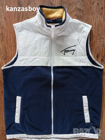 TOMMY JEANS MIX MEDIA RETRO VEST MEN - мъжки поларен елек Л, снимка 5 - Якета - 56200001