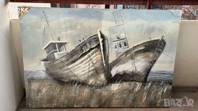 120см/ 80см Голяма Италианска 3D картина– масло на платно.