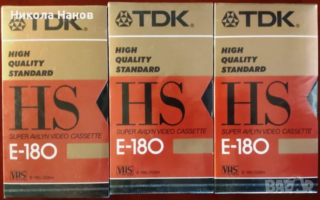 Видео касети TDK HS Super Avilyn Video Cassete E-180