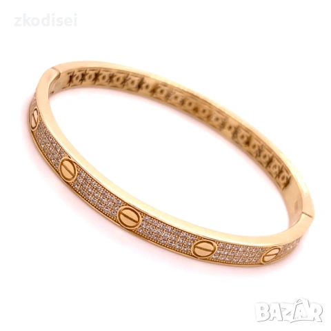 Златна дамска гривна Cartier 17,66гр. 14кр. проба:585 модел:36378-3, снимка 2 - Гривни - 53197880