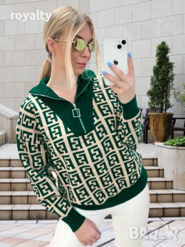 Fendi Стилна Дамска Блуза Универсален Размер 