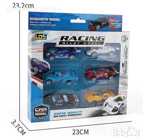 Метални коли 6 в комплект 1:64, снимка 2 - Коли, камиони, мотори, писти - 48636329