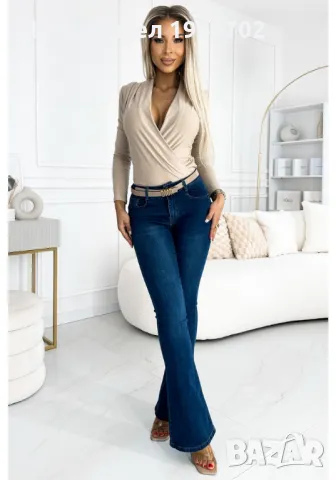 Дамско боди в бежов цвят 375-7