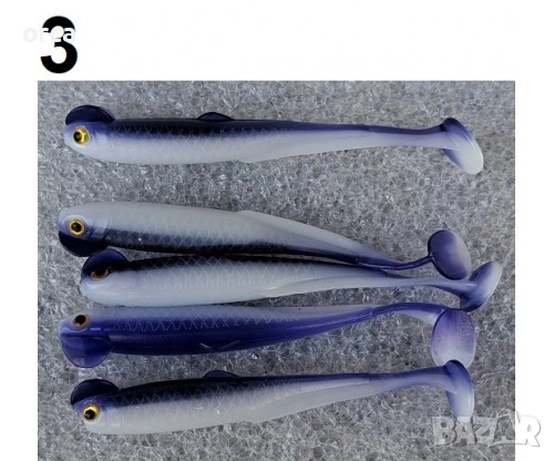 🎣 Силикони за риболов Orcarp Lushazer – силиконови рибки 6 см, 5 бр, снимка 3 - Такъми - 52803094