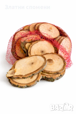 Дървени шайби – Микс 8–10 см (50/100 бр.)