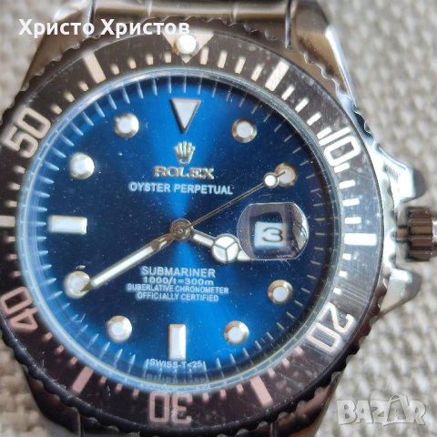  Мъжки луксозен часовник Rolex Submariner , снимка 3 - Мъжки - 41513100