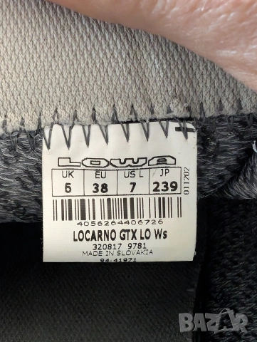 LOWA LOCARNO GTX LO Ws номер 38 водоустойчиви туристически обувки , снимка 6 - Други - 53818511