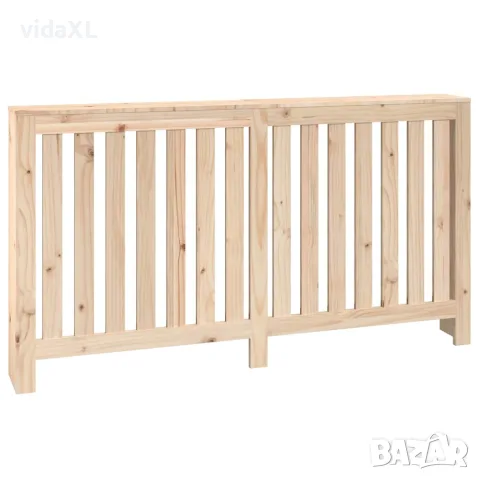 vidaXL Параван за радиатор 153x19x84 см борово дърво масив