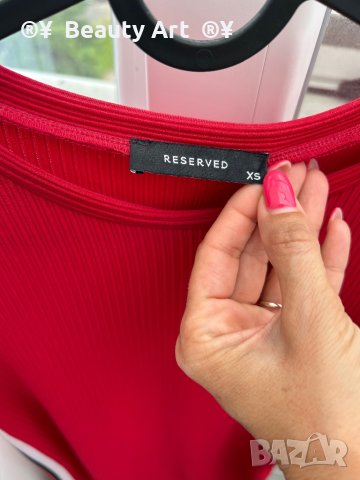 Рокля Reserved , XS , червена , снимка 5 - Рокли - 41521444