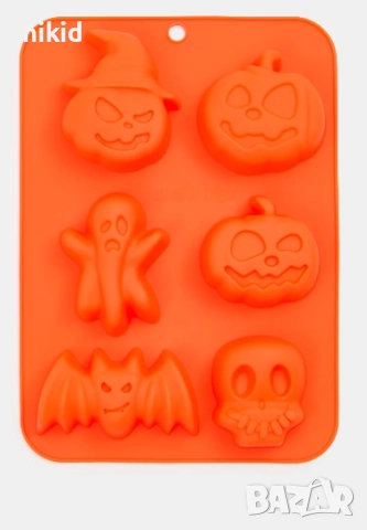 Halloween Хелоуин тиква духче дълбоки фигури силиконов молд форма за фондан,шоколад гипс тесто сапун