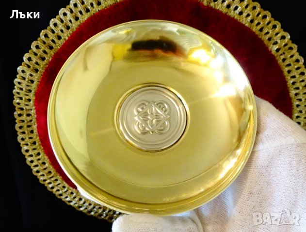 Гръцка ювелирна чиния със сребро 925,маркирана. 
