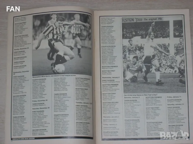 Програма за мачовете от английските първенства за сезон 1990-91 - издание на списание Шут SHOOT, снимка 7 - Списания и комикси - 47330788