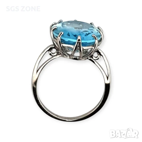 СУПЕР ПРЪСТЕН СРЕБРО 925 с TOPAZ SWISS , снимка 2 - Пръстени - 51218956
