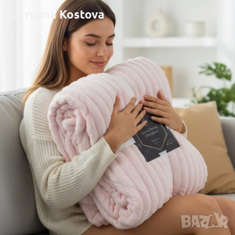 Луксозно меко одеяло- Двулицево - 220x240 см - 3.5кг на бройка, снимка 2 - Олекотени завивки и одеяла - 51745187