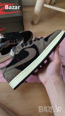 Nike Air Jordan 1 Low Travis Scott Dark Mocha Нови Мъжки Обувки Маратонки Размер 44 Номер 28см , снимка 8 - Маратонки - 41498551