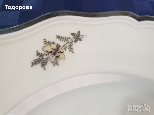 Комплект старинни порцеланови чинии -Johann haviland Bavaria Decor feins, снимка 4 - Сервизи - 40045749