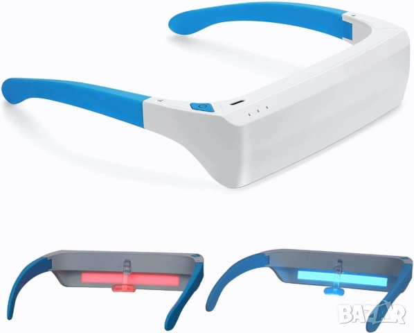 Иновативни очила за подобряване на зрението и здравето, Лечение с червена и синя светлина 2 в 1