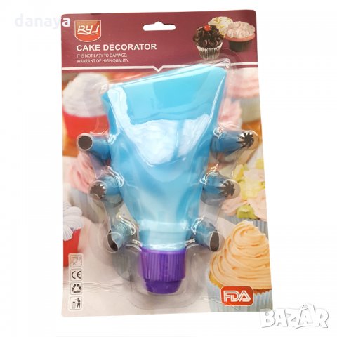 2707 Сладкарски комплект пош с накрайници и адаптер, снимка 4 - Прибори за хранене, готвене и сервиране - 35704862